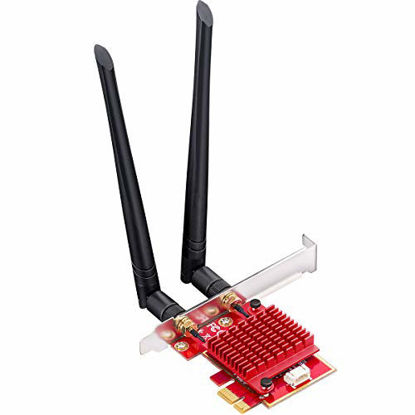 Picture of Cudy AX3000 Wireless WiFi 6 PCIe Card for PC, Bluetooth 5.0, 2402Mbps+574Mbps, AX200 Module Inside, Bluetooth 5.0/4.2/4.0, 802.11ax/ac/a/b/g/n, Windows 10 64-bit Only, WE3000S