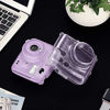 Picture of Fintie Protective Clear Case for Fujifilm Instax Mini 11 Instant Film Camera - Crystal Hard PVC Cover with Removable Rainbow Shoulder Strap, Glittering Purple