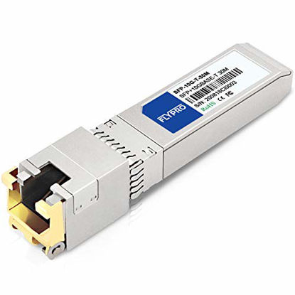 Picture of FLYPROFiber 10GBase-T SFP+ to RJ45 Copper Module for Cisco Meraki, 10GBase-T RJ45 Transceiver for Cisco SFP-10G-T-S &Meraki MA-SFP-10G-T, Netgear, Ubiquiti, Supermicro, Linksys, CAT6A/CAT7, 100FT(30M)