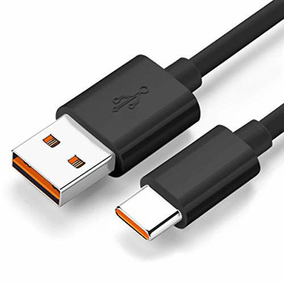 Picture of USB Type C Fast Power Charger Charging Cable Cord for JBL Flip 5, JBL Charge 4, JBL Pulse 4, JBL Link, JBLCHARGE4BLKAM Wireless Bluetooth Earphones Speakers (Orange)
