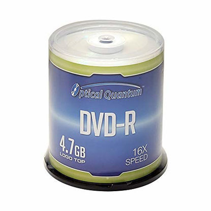 Picture of Optical Quantum DVD-R 4.7GB 16x Branded Recordable Media Disc - 100 Disc Spindle (FFP) OQDMR16LT-BX