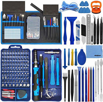 Picture of oGoDeal 155 in 1 Precision Screwdriver Set Professional Electronic Repair Tool Kit for Computer, Eyeglasses, iPhone, Laptop, PC, Tablet,PS3,PS4,Xbox,Macbook,Camera,Watch,Toy,Jewelers,Drone Blue