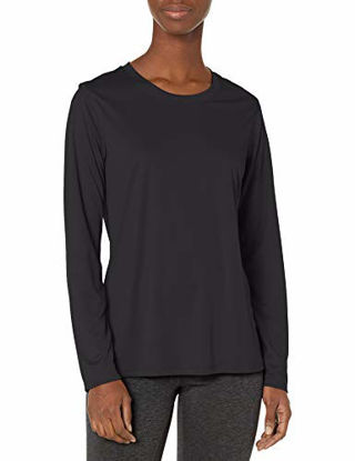 Picture of Hanes womens Sport Cool Dri Performance Long Sleeve Tee Shirt, Black, XX-Large US