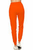 Picture of Leggings Depot JGA128-ORANGE-M Solid Jogger Track Pants w/Pockets, Medium