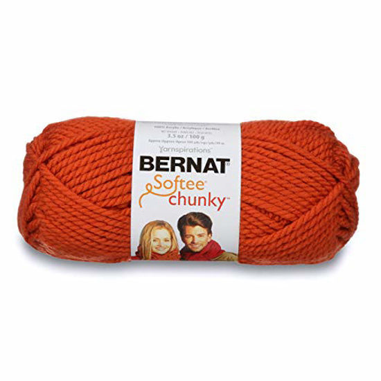 Picture of Bernat Softee Chunky Yarn, 3.5 Oz, Gauge 6 Super Bulky, Pumpkin