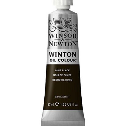 Picture of Winsor & Newton 1414337 Winton Oil Color Paint, 37-ml Tube, Lamp Black