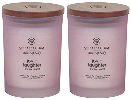 Picture of Chesapeake Bay Candle PT31914-2 Scented Candles, Joy + Laughter (Cranberry Dahila), Medium (2-Pack)