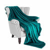 Picture of Exclusivo Mezcla Luxury Flannel Velvet Plush Throw Blanket - 50" x 60" (Teal)