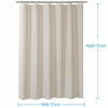 Picture of AmazerBath Plastic Shower Curtain, 72 x 72 Inches Khaki EVA 8G Thick Bathroom Shower Curtains Eco-Friendly with Heavy Duty Clear Stones and Grommet Holes