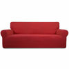 Picture of Easy-Going Stretch Sofa Slipcover 1-Piece Sofa Cover Furniture Protector Couch Soft with Elastic Bottom for Kids,Polyester Spandex Jacquard Fabric Small Checks(Sofa,Christmas Red)