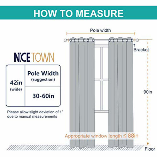 GetUSCart- NICETOWN Window Drapes Long Curtains - Living Room Panels ...