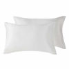 Picture of Love's cabin Silk Satin Pillowcase for Hair and Skin (Bleaching White, 20x26 inches) Slip Pillow Cases Standard Size Set of 2 - Satin Cooling Pillow Covers with Envelope Closure