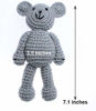 Picture of ECYC Newborn Baby Bear Hat Beanie with Bear Dolls Photography Accessories Grey