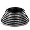 Picture of Neewer 8 Pieces Step-up Adapter Ring Set Made of Premium Anodized Aluminum, Includes: 49-52mm, 52-55mm, 55-58mm, 58-62mm, 62-67mm, 67-72mm, 72-77mm, 77-82mm-Black