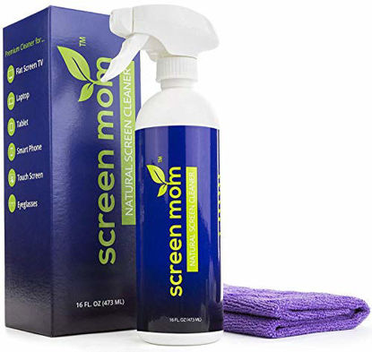 Picture of Screen Cleaner Kit - Best for LED & LCD TV, Computer Monitor, Laptop, and iPad Screens - Contains Over 1,572 Sprays in Each Large 16 Ounce Bottle - Includes Premium Microfiber Cloth