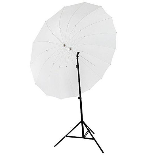 Picture of Neewer 72"/185cm White Diffusion Parabolic Umbrella 16 Fiberglass Rib 7mm Shaft, includes Portable Carrying Bag