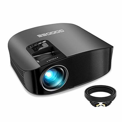 Picture of Projector, GooDee 2021 Upgrade HD Video Projector Outdoor Movie Projector, 1080P and 230" Support Home Theater Projector, Compatible with Fire TV Stick, PS4, HDMI, VGA, AV and USB, Black (YG600)