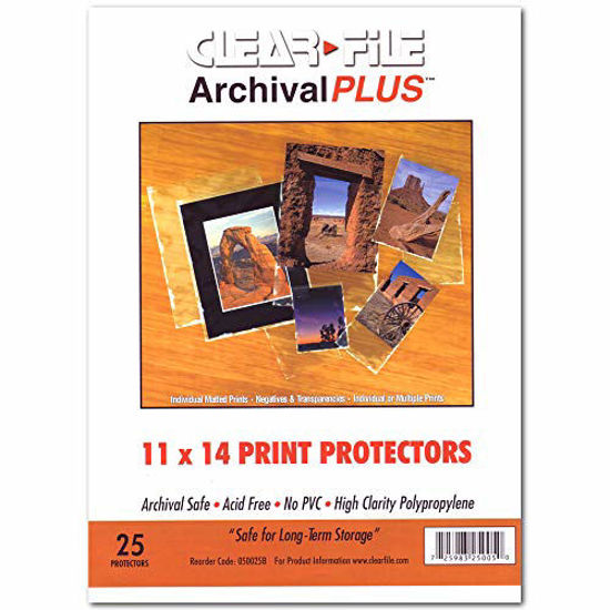 Picture of Clear File Archival Plus Print Bags 11X14 Pkg 25