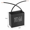 Picture of uxcell Ceiling Fan Capacitor CBB61 25uF 450V AC 2 Wires Metalized Polypropylene Film Capacitors 58x31x57mm for Water Pump Motor Generator