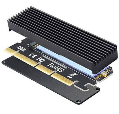 Picture of GODSHARK NVME Adapter with Heat Sink, M.2 SSD Key M to PCI Express Expansion Card, Support 2230 2242 2260 2280, Compatible for Windows XP 7 8 10