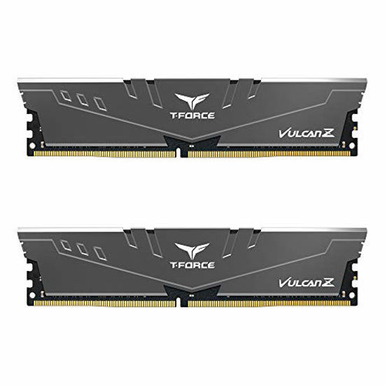 Picture of TEAMGROUP T-Force Vulcan Z DDR4 16GB Kit (2x8GB) 3200MHz (PC4-25600) CL16 Desktop Memory Module Ram (Gray) - TLZGD416G3200HC16CDC01