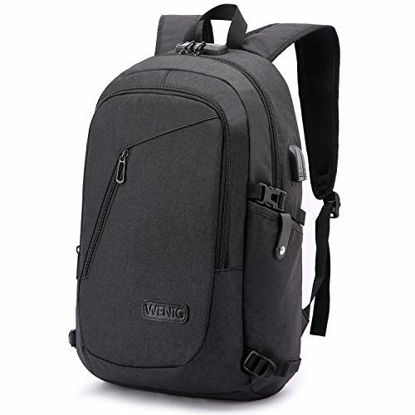 Picture of Laptop Backpack,Business Travel Anti Theft Backpack Gift for Men Women with USB Charging Port Lock,Slim Durable Water Resistant College School Bookbag Computer Bag Fits 15.6 Inch Laptop Notebook