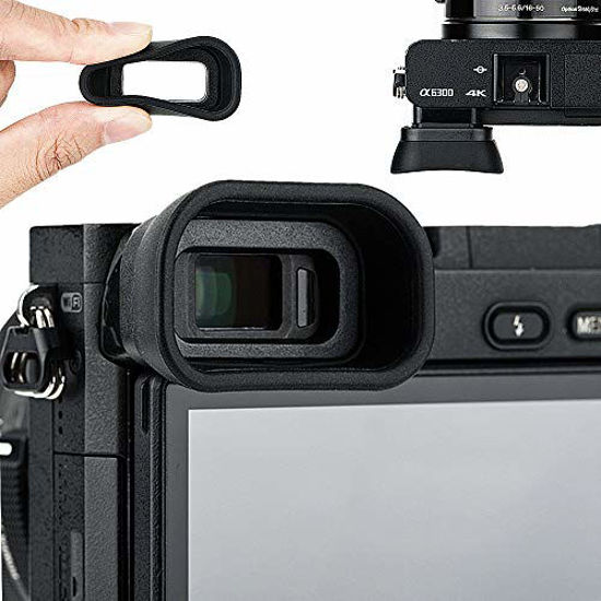 Picture of Soft Silicon Camera Viewfinder Eyecup Eyepiece Eyeshade for Sony A6000 A6100 A6300 Eye Cup Protector Replaces Sony FDA-EP10