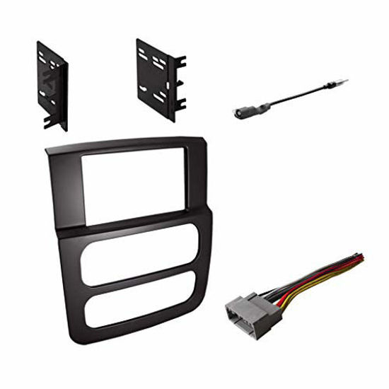 Picture of Double DIN Radio Dash Kit with Antenna Adapter & Harness for 2002-2005 Dodge RAM 1500 2500 3500