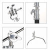 Picture of EACHSHOT C Stand Heavy Duty 100% Metal Max 10.8ft/330cm with 4.2ft/128cm Holding Arm Adjustable Light Stand cStand w/Boom Arm 2 Pcs Grip Head for Photography Photo Studio Video Reflector Monolight