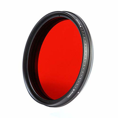 Picture of Runshuangyu 72mm 6 in 1 Infrared IR Pass X-Ray Lens Filter, Adjustable 530nm to 750nm Screw-in Filter for Canon Nikon Sony Panasonic Fuji Kodak DSLR Camera