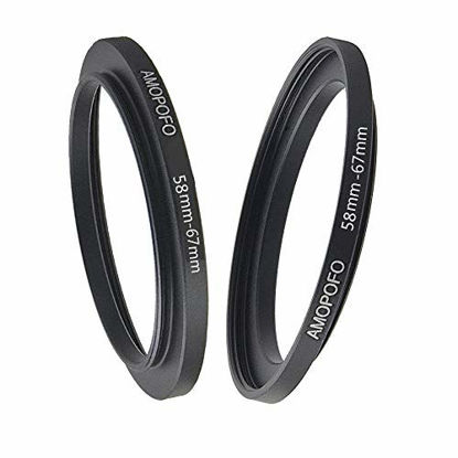 Picture of 58-67mm Metal Ring/58mm to 67mm Step-Up Ring for Filters,Made of CNC Machined Space Aluminum with Matte Black Electroplated Finish,Compatible with All 58mm Camera Lenses & 67mm Accessories