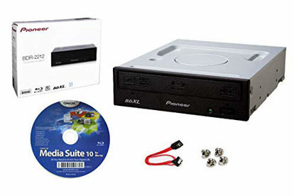 Picture of Pioneer BDR-2212 Internal 16x Blu-ray Writer Drive Bundle with Cyberlink Burning Software, SATA Cable and Mounting Screws - Burns CD DVD BD DL BDXL Discs