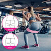 Picture of Te-Rich Resistance Bands for Legs and Butt, Fabric Workout Loop Bands, Set of 3 (Pink/Green/Purple)