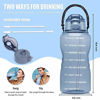 Picture of Fidus Large 1 Gallon Motivational Water Bottle with Paracord Handle & Removable Straw - BPA Free Leakproof Water Jug with Time Marker to Ensure You Drink Enough Water Throughout the Day-Gray