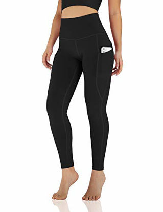 Picture of ODODOS Women's High Waisted Yoga Pants with Pocket, Workout Sports Running Athletic Pants with Pocket, Full-Length, Plus Size, Black,XXX-Large