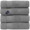 Picture of Hammam Linen 100% Cotton 27x54 4 Piece Set Bath Towels Cool Grey Soft, Fluffy, and Absorbent, Premium Quality Perfect for Daily Use 100% Cotton Towels