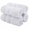 Picture of American Soft Linen Premium Genuine Turkish Cotton, Luxury Hotel Quality for Maximum Softness & Absorbency for Face, Hand, Kitchen & Cleaning (4-Piece Washcloth Set, Bright White)