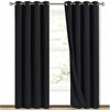 Picture of NICETOWN High-End Thermal Curtains, Full Blackout Curtains 84 inches Long for Dining Room, Soundproof Window Treatment Drapes for Hall Room, Black, 52 inches Wide Per Panel, Set of 2 Panels