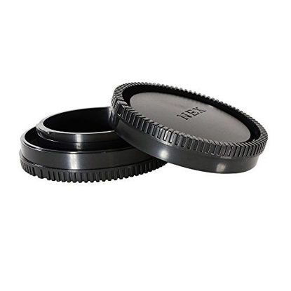 Picture of CamDesign Body Cap & Camera Rear Len Cover Set Compatible with Sony E-Mount NEX Cameras A7II,III A7R III A9 A7 A7R A7S A6500 A6300 A6000 A55 A65 A77 A99 A900 A700 A580 A560 NEX-7 NEX-6 NEX-5T NEX-5R