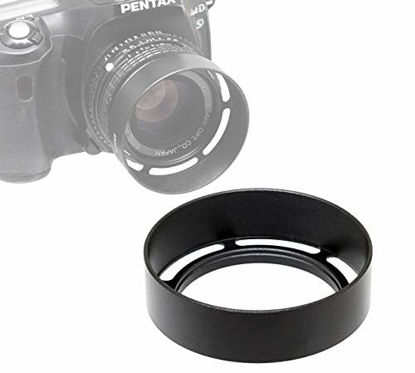Picture of Fotasy Metal 43mm Vented Lens Hood, 43mm Metal Hood, 43mm Lens Hood for Fuji Leica Leitz Panasonic Olympus Panasonic Sony Lens, 43mm Screw-in Lens Hood