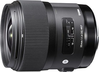 Picture of Sigma 35mm F1.4 Art DG HSM Lens for Canon, Black, 3.7 x 3.03 x 3.03 (340101)