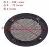 Picture of BCP 2pcs Screw Hole C to C 3-1/2inches Black Color Mesh Speaker Decorative Circle Subwoofer Grill Cover Guard Protector, Screw is Included