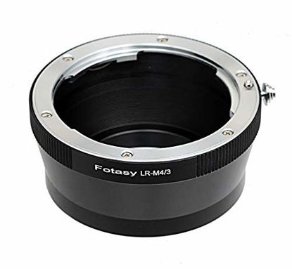 Picture of Fotasy Leica R Lens to M43 Adapter, LR to MFT Mount Converter, fits Olympus E-PL8 E-PL9 E-M1 E-M5 E-M10 I II III E-PM2 E-PM1 Pen-F E-M1X/ Panasonic G7 G9 GF8 GH5 GX7 GX8 GX9 GX85 GX80 GX850 G90 G91