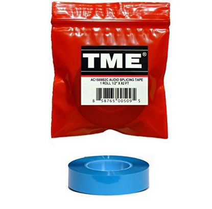 Picture of TME Reel to Reel Audio Splicing Tape Blue Color 1/2" X 82' in TME Logo Poly Pack for RMGI, Quantegy, Maxell, AMPEX, ATR Media AC1S89B2C