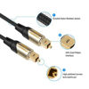 Picture of 15 Feet Optical Audio Cable, CableCreation Fiber Digital Optical SPDIF Toslink Cable with Metal Connectors for Home Theater, Sound Bar, VD/CD Player, TV & More, Black&Gold / 4.5M