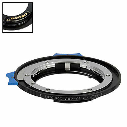 Picture of Fotodiox Pro Lens Mount Adapter Compatible with Nikon Nikkor F Mount G-Type D/SLR Lens to Canon EOS (EF/EF-S) Mount DSLR Camera Body - with Aperture Control Dial and Gen10 Focus Confirmation Chip