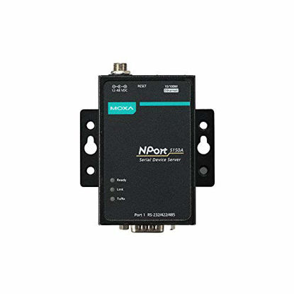 Picture of MOXA NPort 5150A - 1 Port RS-232/422/485 Serial Device Server, 0 to 60°C Operating Temperature