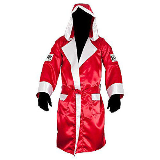 Picture of Cleto Reyes Satin Boxing Robe with Hood - Medium - Red/White