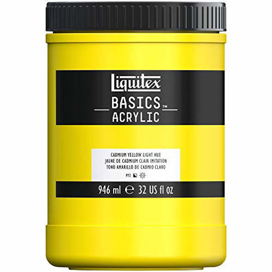 Picture of Liquitex 4332160 BASICS Acrylic Paint, 32-oz jar, Cadmium Yellow Light Hue