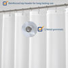 Picture of N&Y HOME Long Fabric Shower Curtain Liner 72 x 78 inches Longer Length, Hotel Quality, Washable, Water Repellent, White Spa Bathroom Curtains with Grommets, 72x78